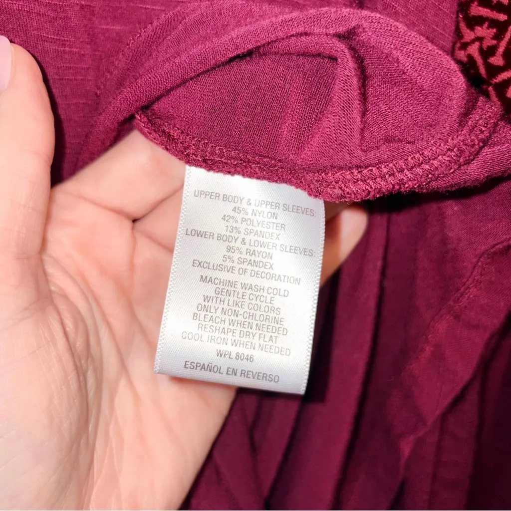 Style & Co Velvet Bell Sleeve Whimsical Blouse Women Plus Size 1X Romantic Fairy - Image 5