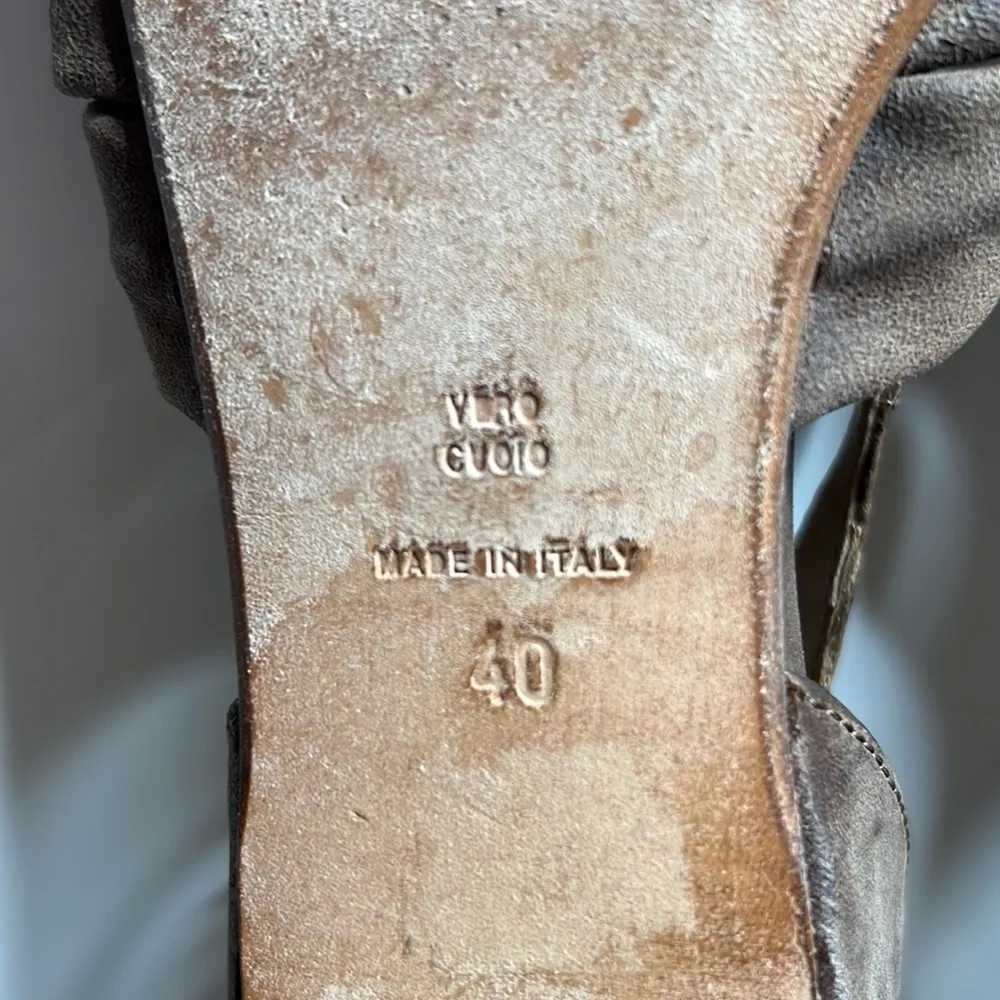 Bruno Magli Made In Italy Brown Leather Sandals Size 40 - Image 8