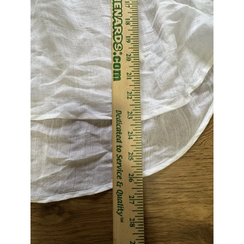 Anthropologie Olive Hill Embroidered Boho Peasant Floral‎ Tunic Top Sz Small NWT White - Image 4