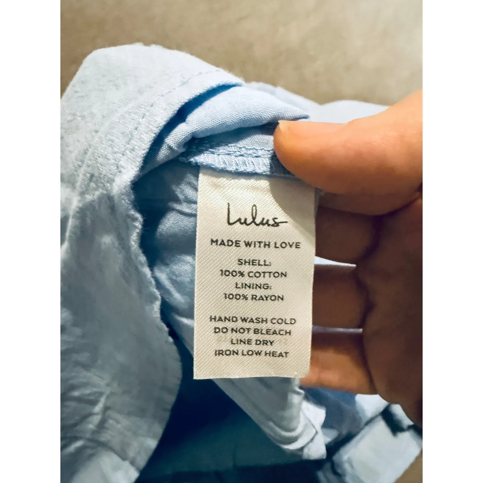 NWOT Lulus Size Small Dreaming of Paris Blue Puff Sleeve Mini Dress Pockets - Image 11