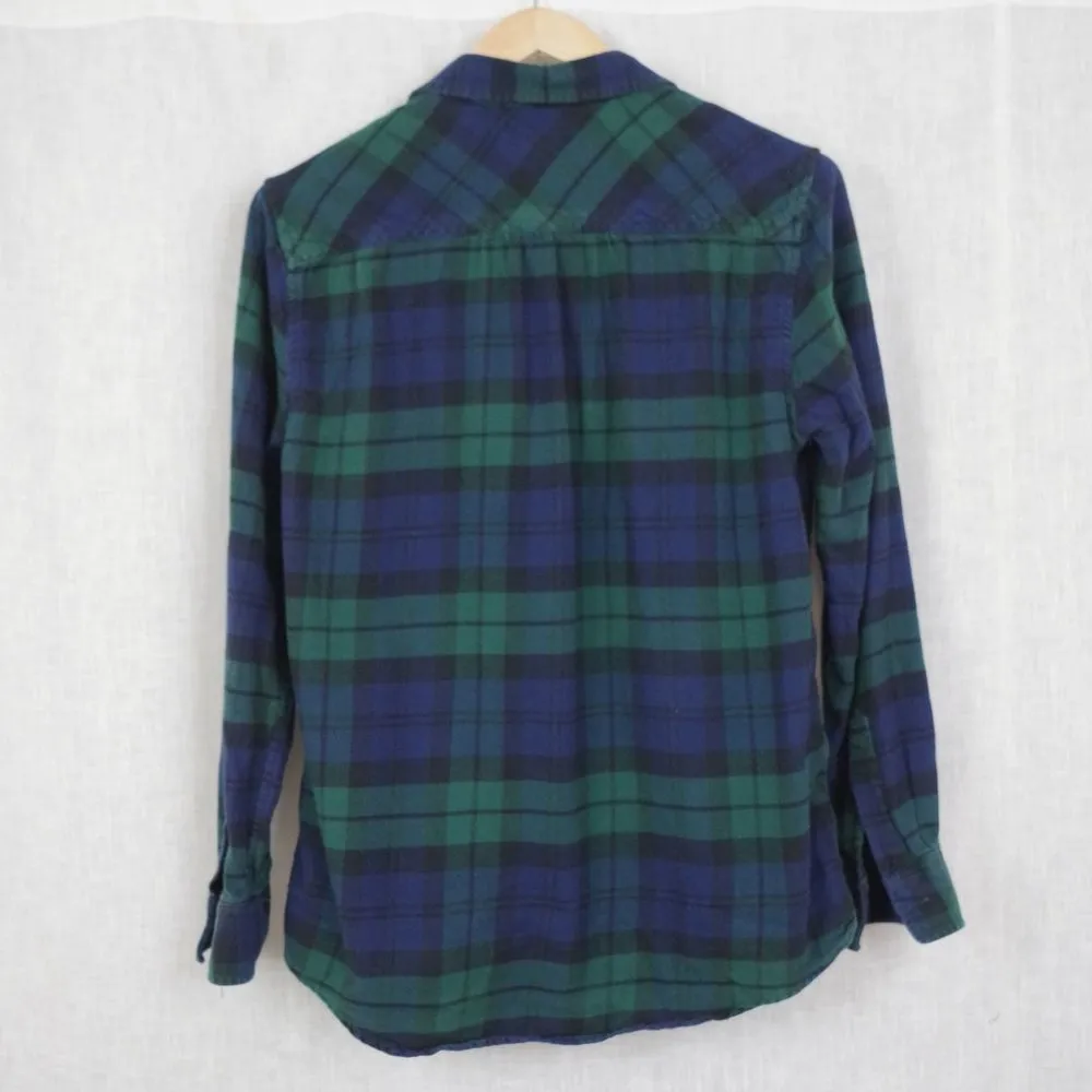 Ladies' Lands End Tartan Flannel Shirt Size 12 - Image 4