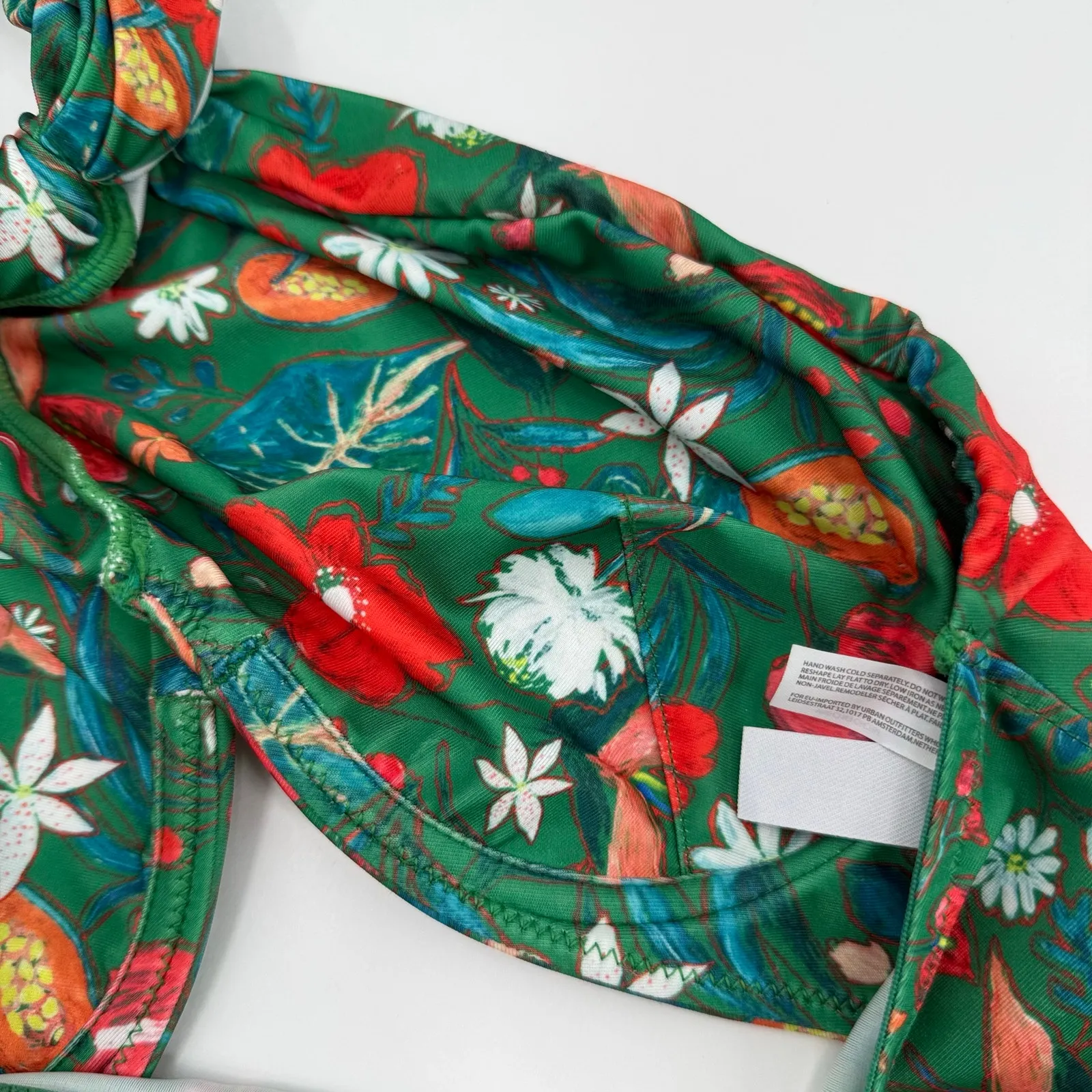 OUT FROM UNDER x Urban Outfitters Bikini Top Medium Halter Floral UO Underwire - Image 12