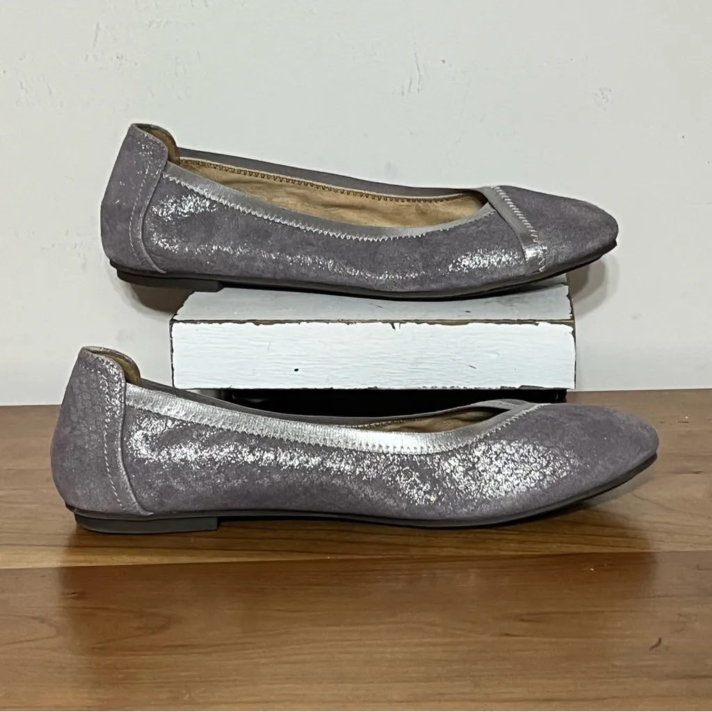 Vionic Caroll Ballet Flats‎ Pewter Womens Slip On Closed Toe Size 9.5 Purple - Image 3