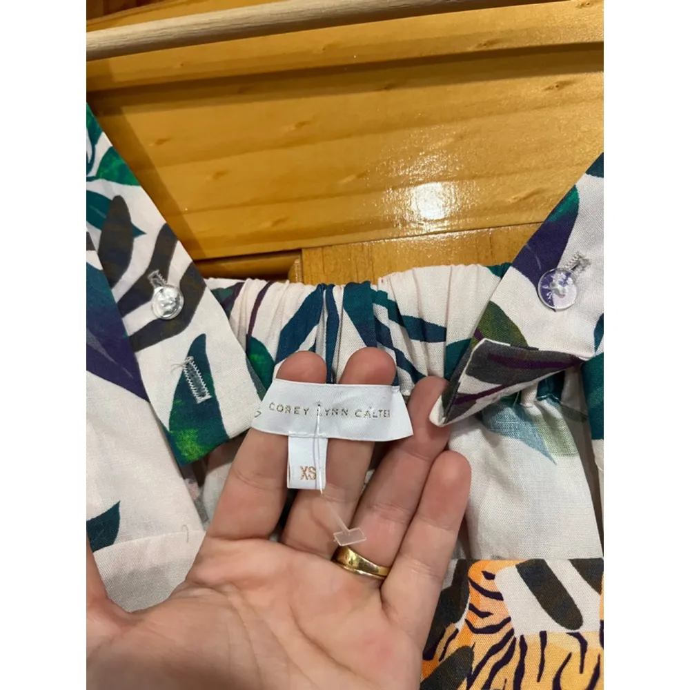 Womens Anthropologie Corey Lynn Calter Tropicana Linen Blend Tank Size XS - Image 6