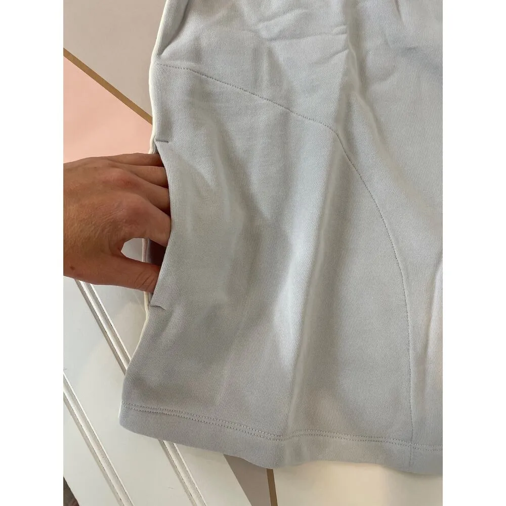 NWT Outdoor Voices Soft Cotton Oversized Hoodie Dove Bone Colorblocked Size M - Image 12