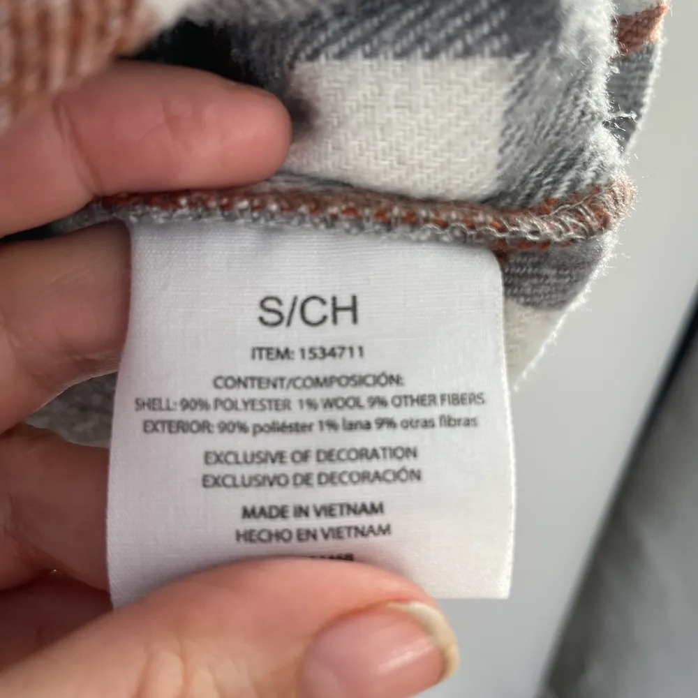 HFX Womens Plaid Flannel Oversize Long Sleeve Snap Button Gorpcore Sweater Small Tan - Image 6