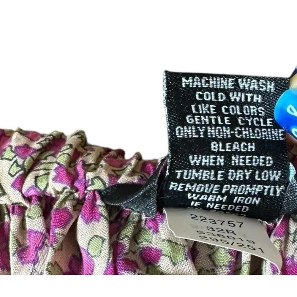 Vtg Moda International VS Y2K Halter Maxi Dress XL Ditzy Floral Cottagecore Boho - Image 11