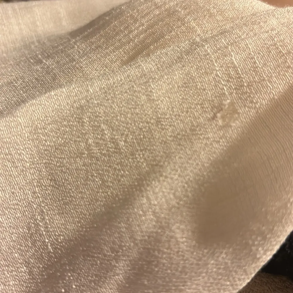 Y2K Cream Whimsigoth Witchy Top Sz S Crochet Detail Peek a Boo Neck Boho Cottage - Image 8