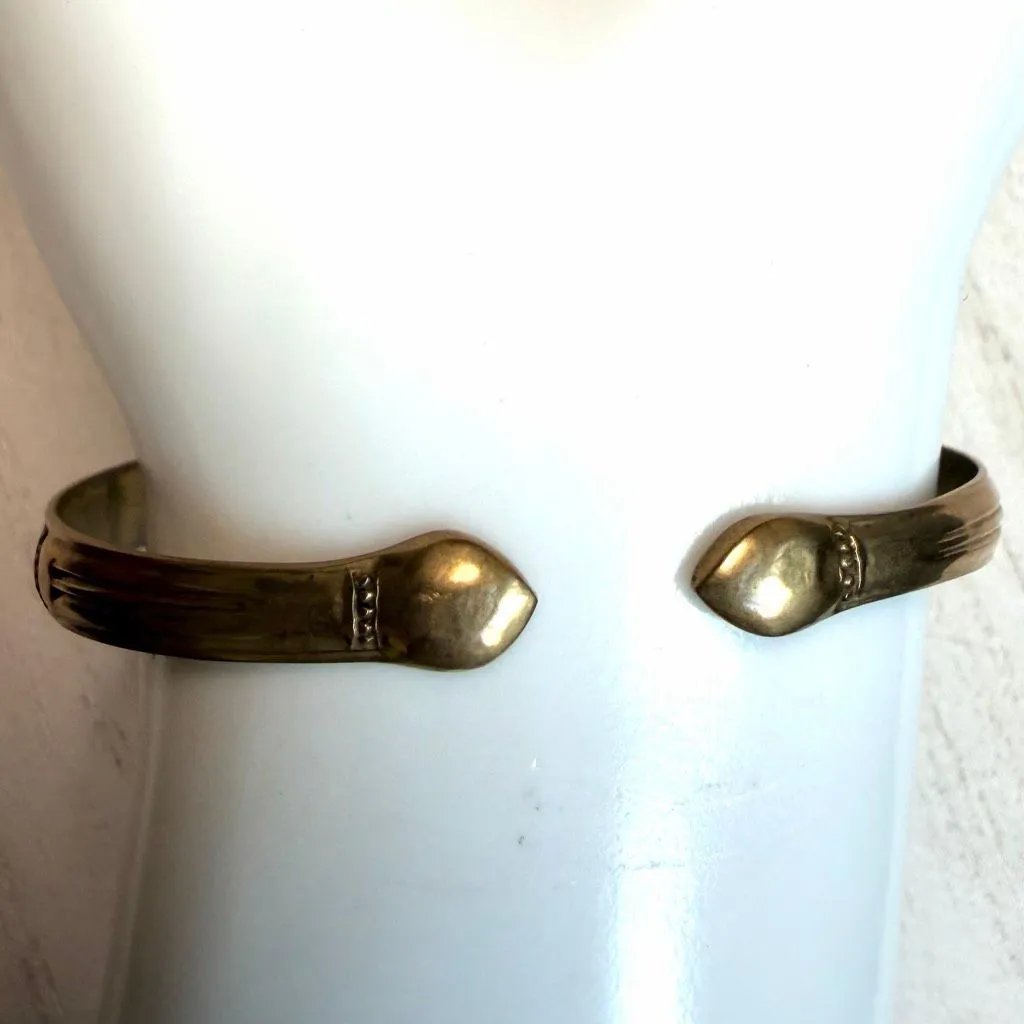 Vintage Brass Dragon Cuff Bracelet - Image 5