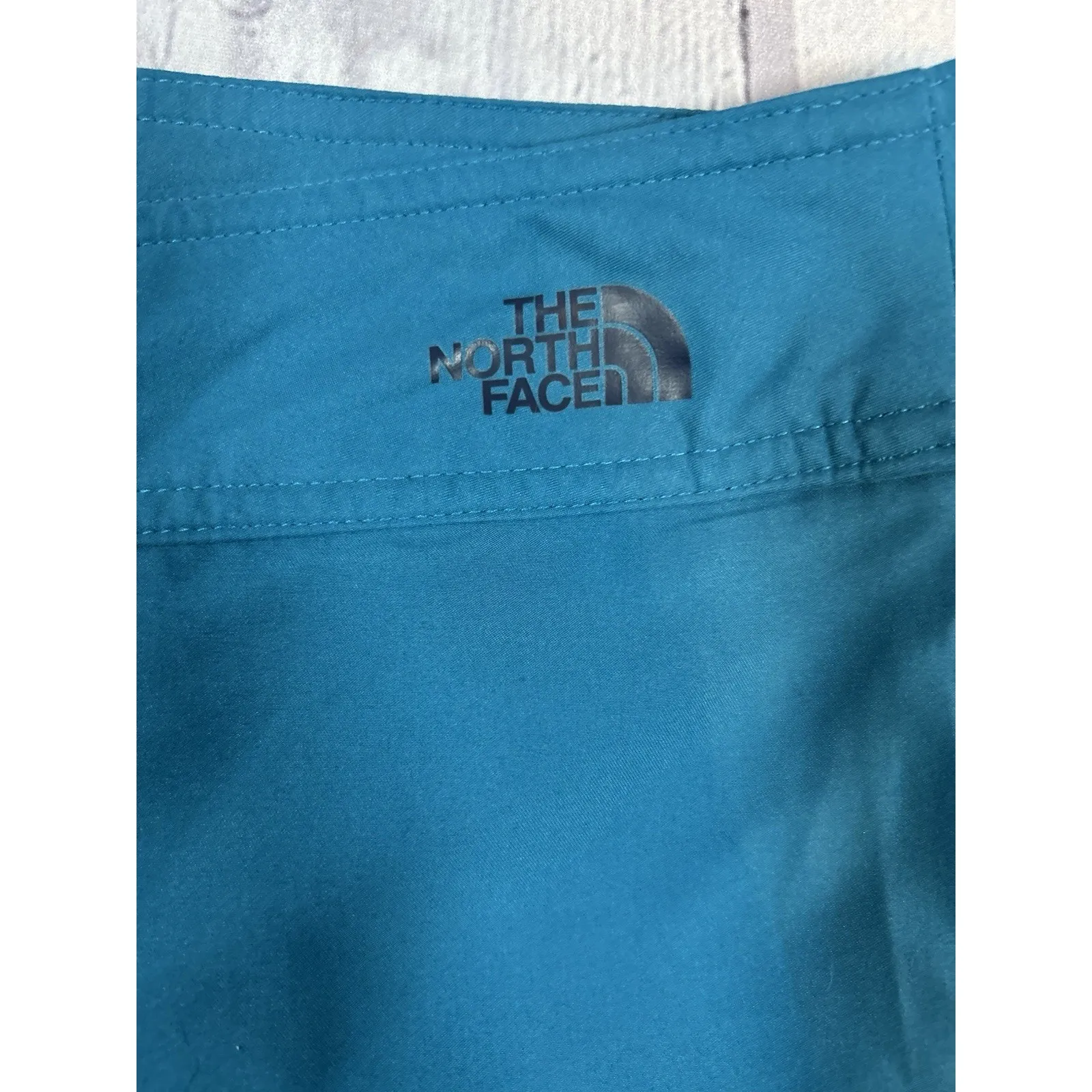 NWT The North Face Reversible Trunks Size 10 Baja Blue Plaid UPF 50 Swim Shorts - Image 3