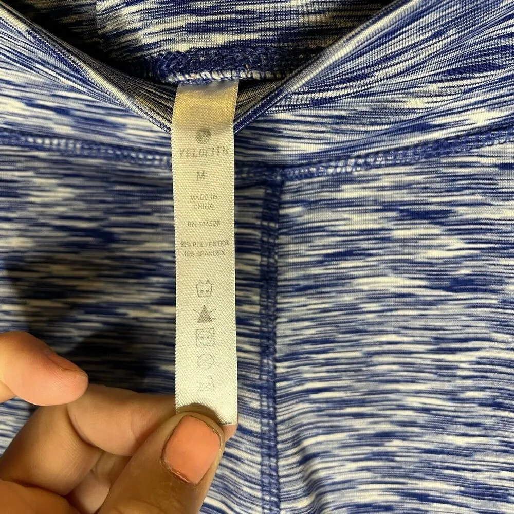 Velocity Womens Leggings Pants Blue High Rise Yoga Waistband Workout Space Dye M Size M - Image 3