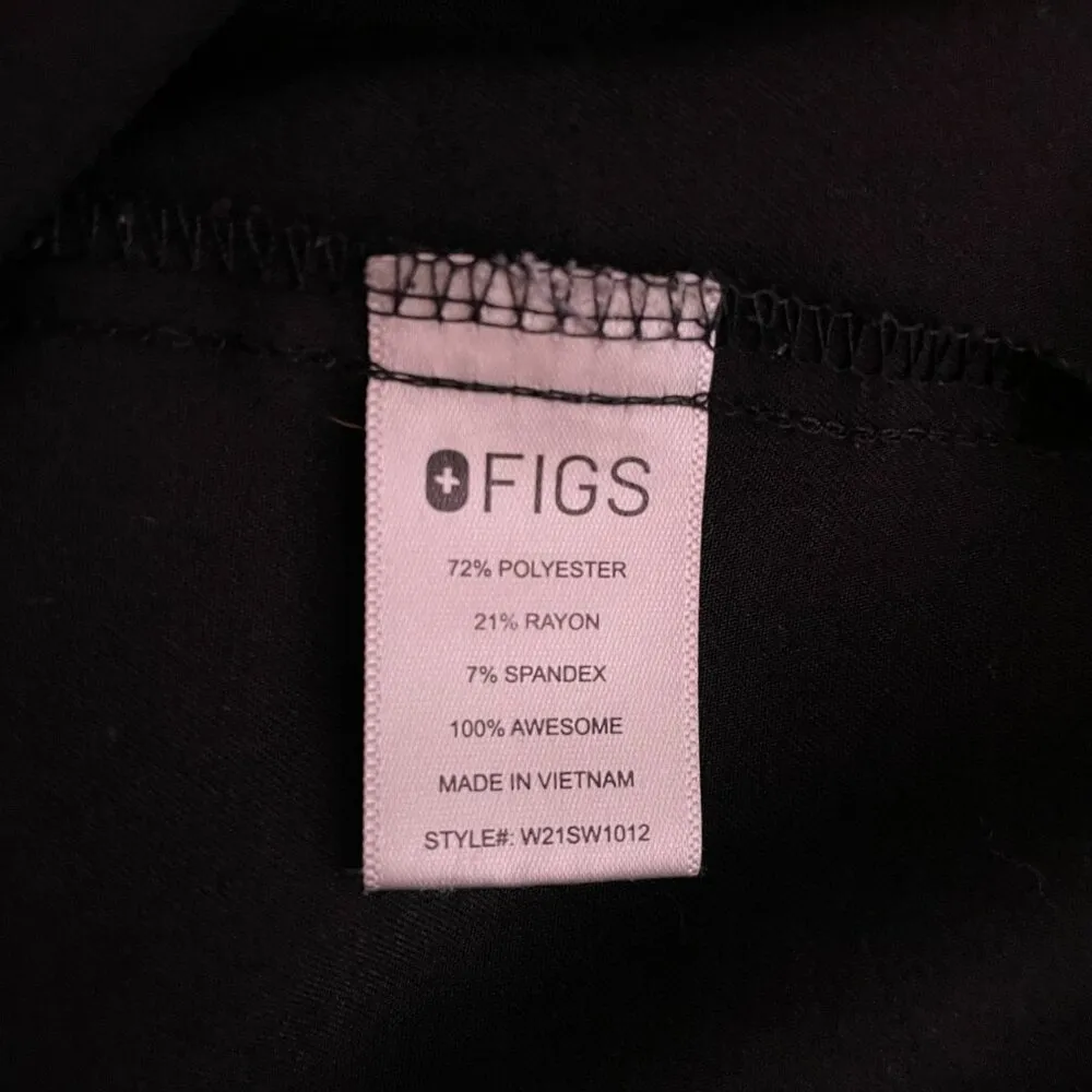 Figs Women XXL Black Kitale Maternity Scrub Shirt Short Sleeve Pocket Stretch - Image 11