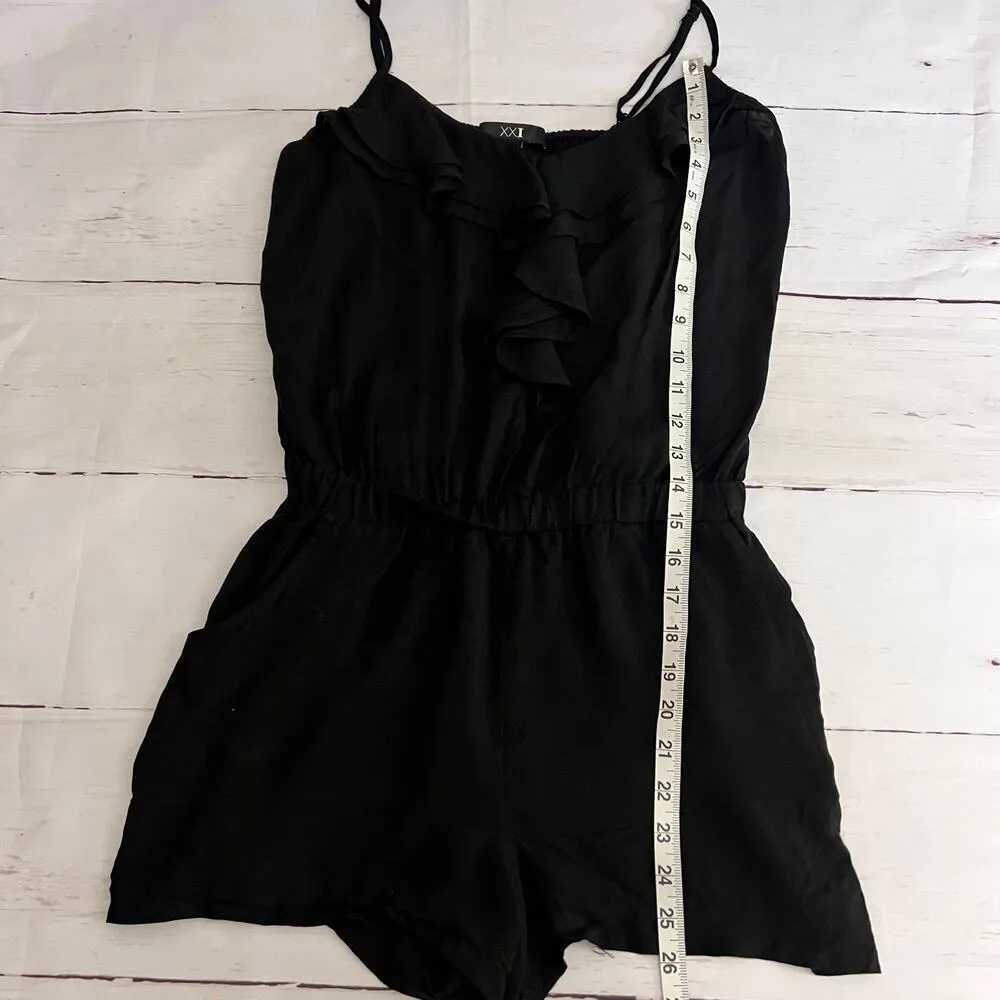 Forever 21 Women's Thin Adjustable Strap Romper Sz L - Image 10