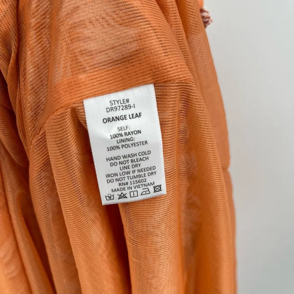 LUSH Dress Strapless Size Medium Maxi Ruffle Tiered Boutique Tropical Beach NWT - Image 13