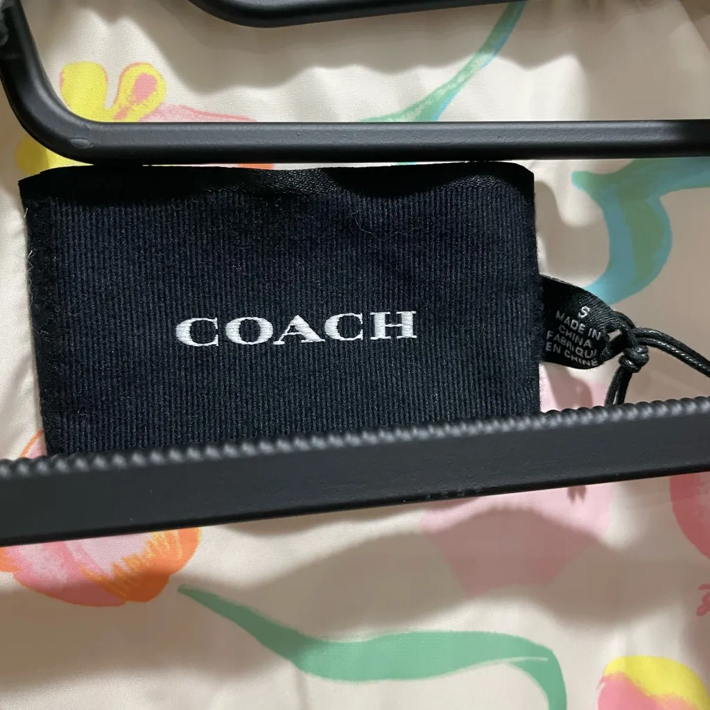 Coach Cream Blocked Floral Teddy Jacket Sherpa Fleece Size S - Image 5