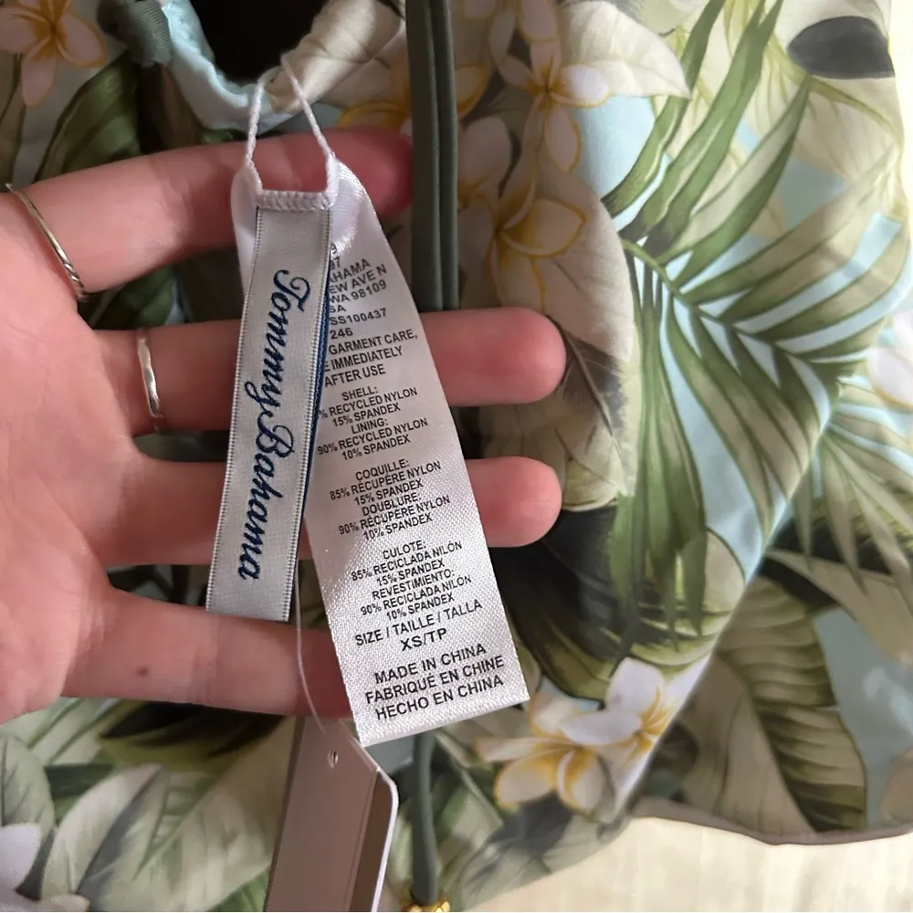 Tommy Bahama Paradise Fronds Reversible Tankini Swim Suit Top Floral NWT Size XS - Image 6