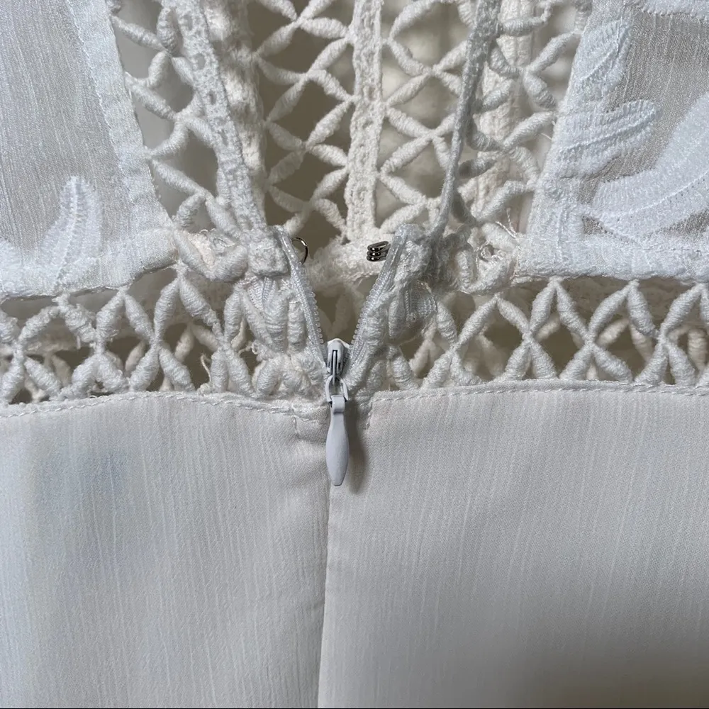 White Long Sleeve Mini Dress Size M Size M - Image 6