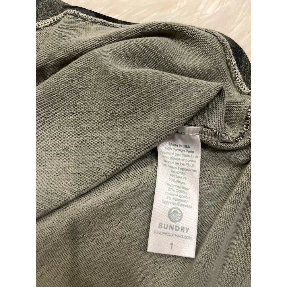 Sundry camouflage stretch pull on drawstring mini skirt super soft S - Image 9