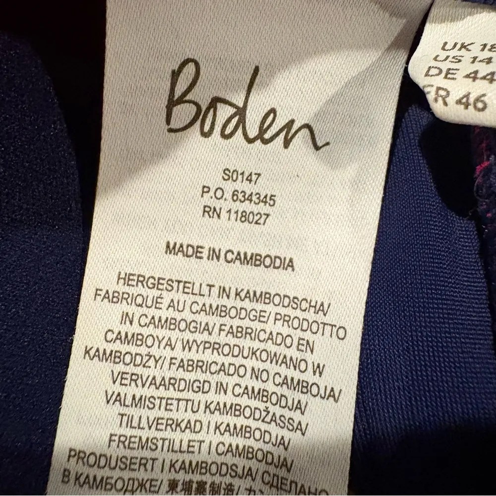 Boden fuschia/navy Women Swim One Piece size 14 Blue - Image 9