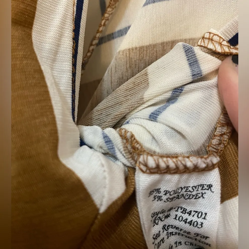 Altar’d State camel pin striped spaghetti strap jumpsuit - Image 10