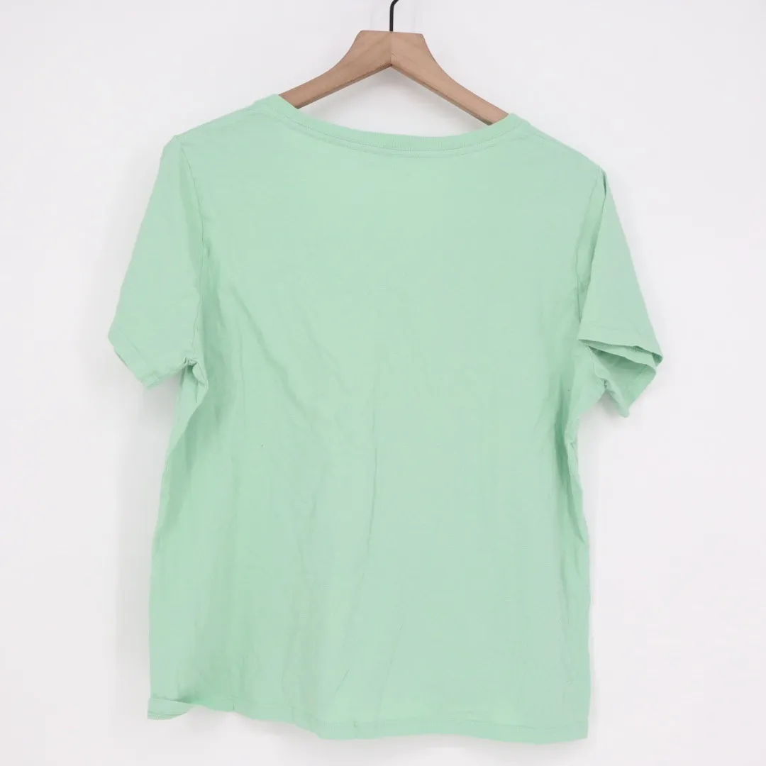 American Giant XL Seafoam Green V Neck T Shirt Made in USA Cotton - Image 5