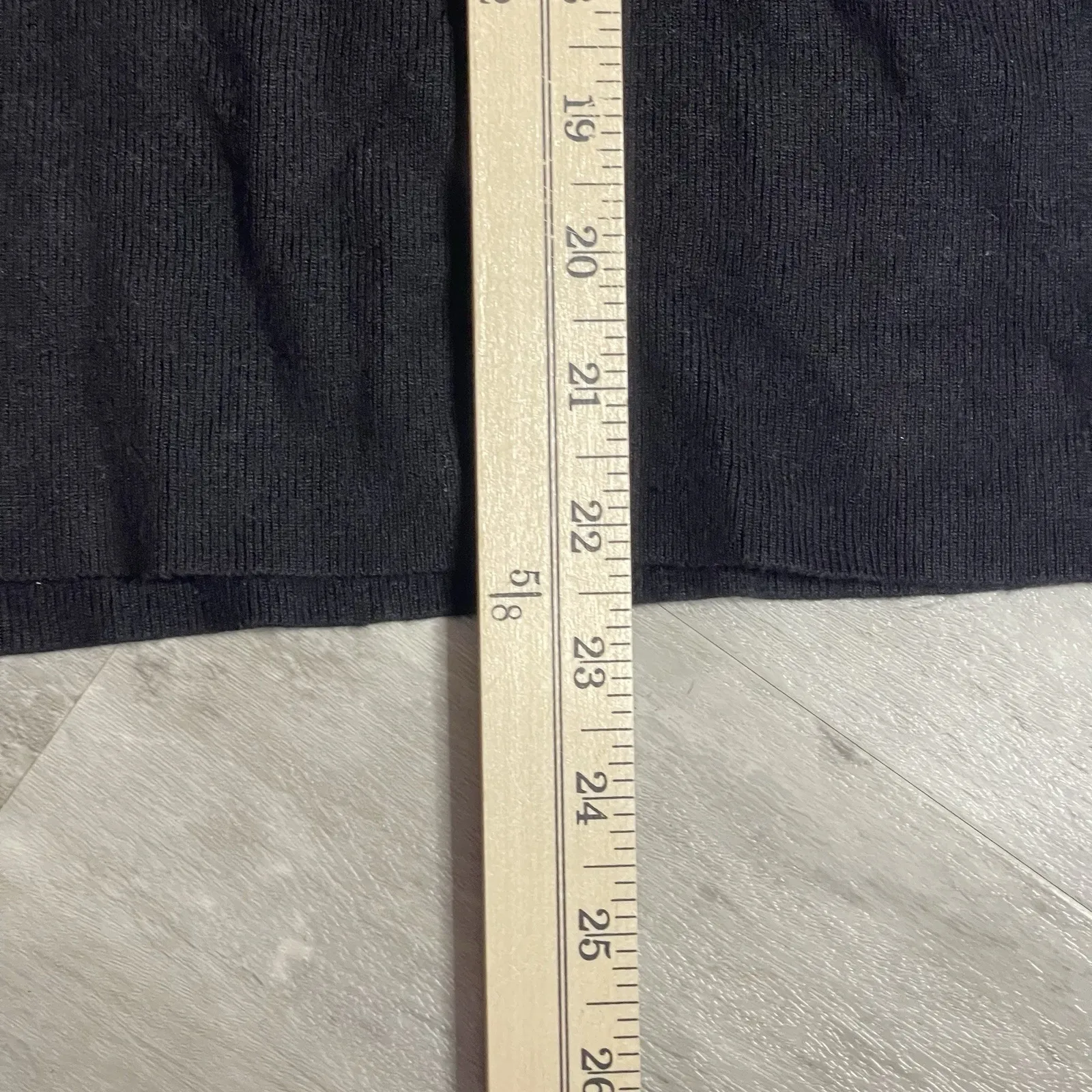 Ann Taylor‎ Womans Blouse Top Black Petites Large Solid Short Sleeve Z-334 - Image 5