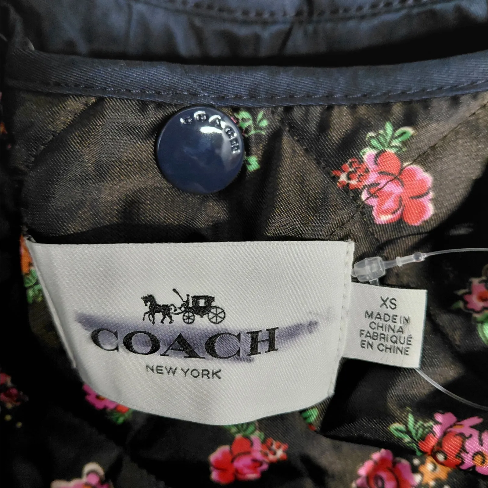 $595 NWT Coach Womens Hooded Parka Jacket Size XS Blue Utility Quiet Luxury Cozy - Image 5