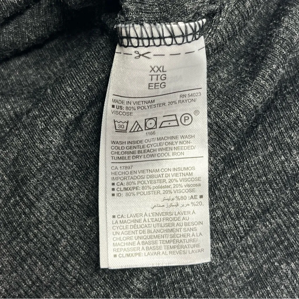 Imperfect Old Navy charcoal gray long sleeve shirt stretchy comfy XXL 2018 top - Image 11