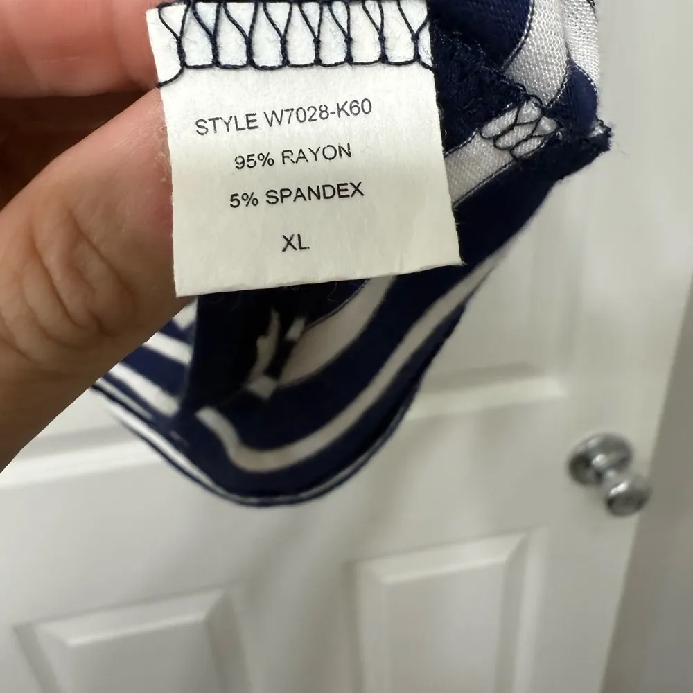 Loveappella Navy and White Striped Long Sleeve Top NWT - Image 8