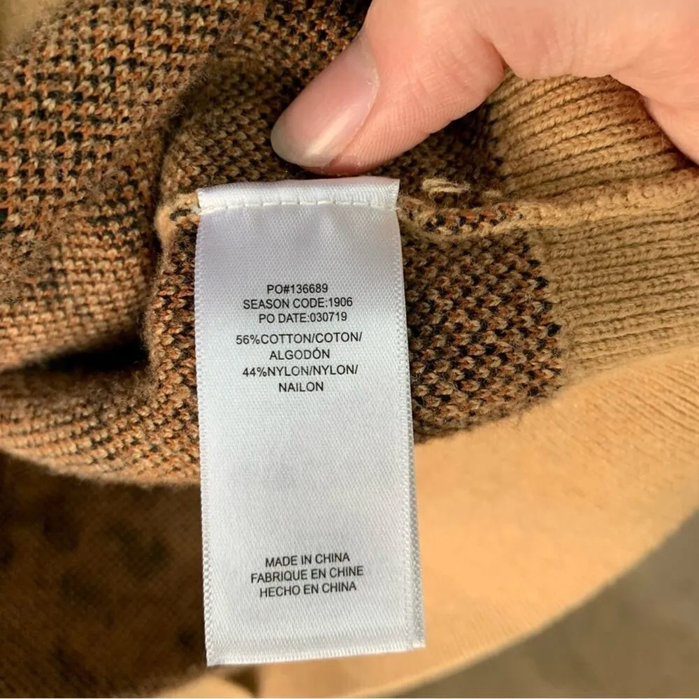 Splendid Cardigan Cheetah Animal Print Open Front Long Sleeve Knit Brown - Image 4