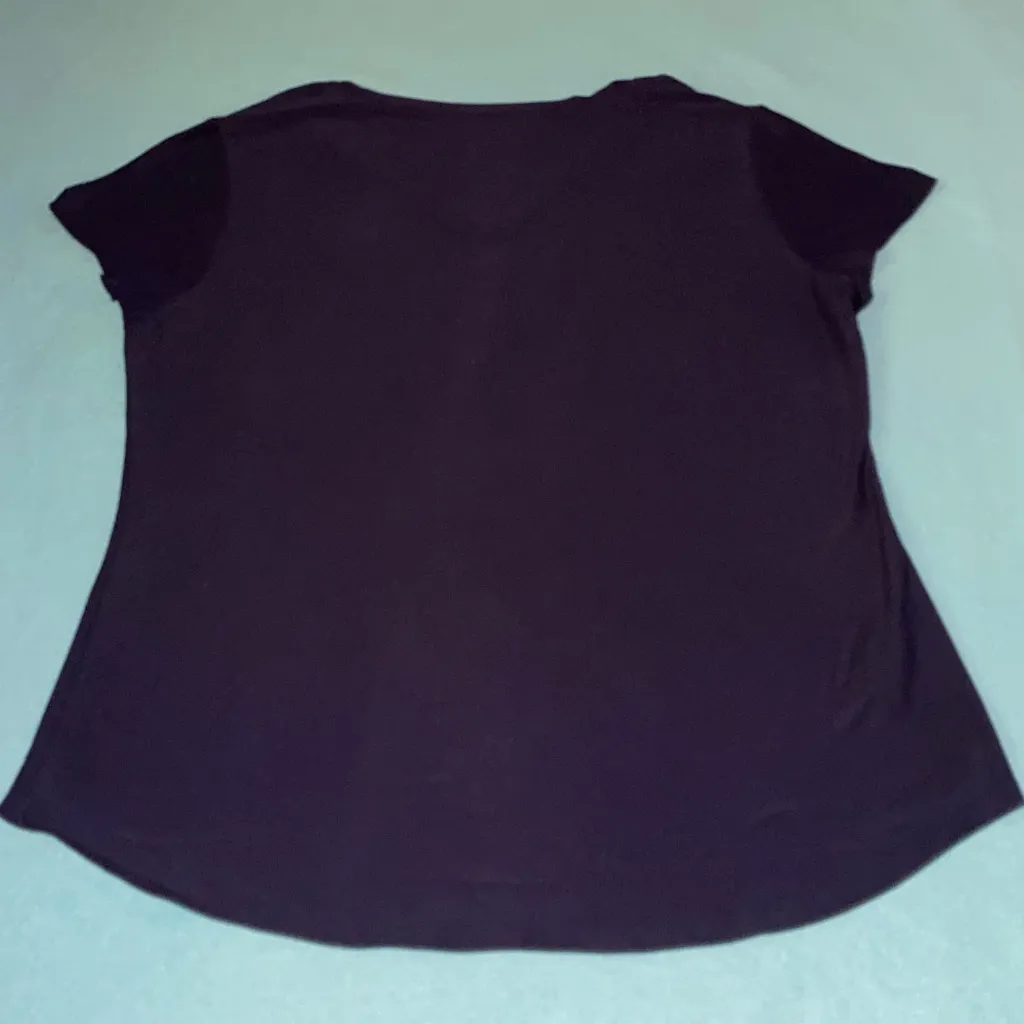 NO BOUNDRIES sapphire blue v-neck cap short sleeve soft stretchy NEW size 2XL - Image 3