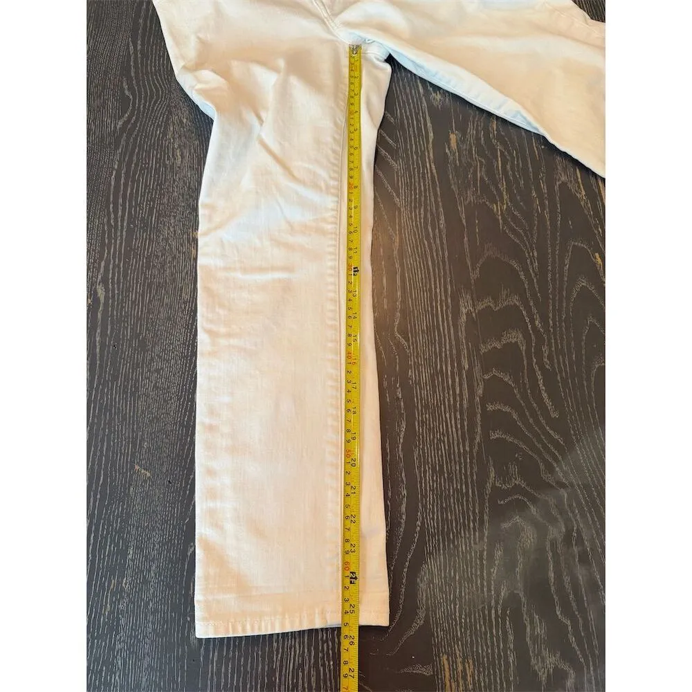 Madewell Women's White Straight Crop Jeans Size 28 Mid Rise Denim - Image 6