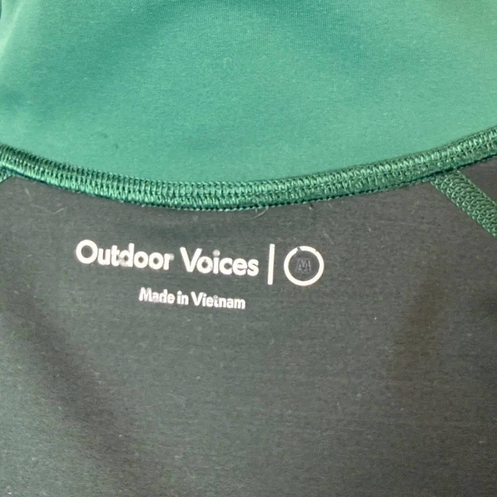 Outdoor Voices FrostKnit Full-Zip Jacket Women's M Green Mock Neck Activewear - Image 13