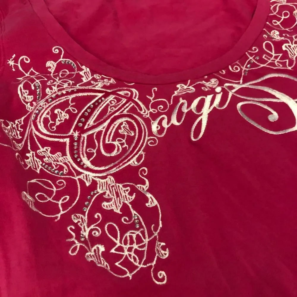 Coogi Pink Patterned 3/4 Sleeve Top - Image 2