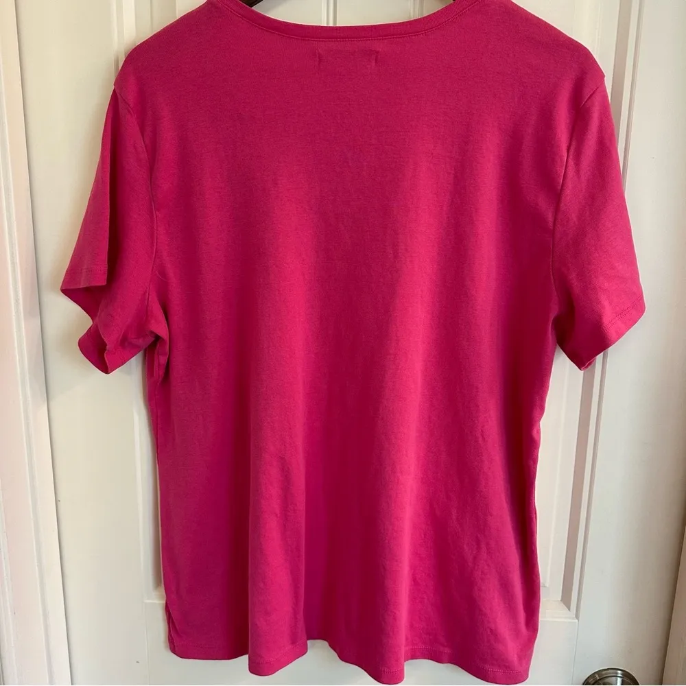 Rebecca Malone, fuchsia pink V-neck T-shirt women’s 2X - Image 3