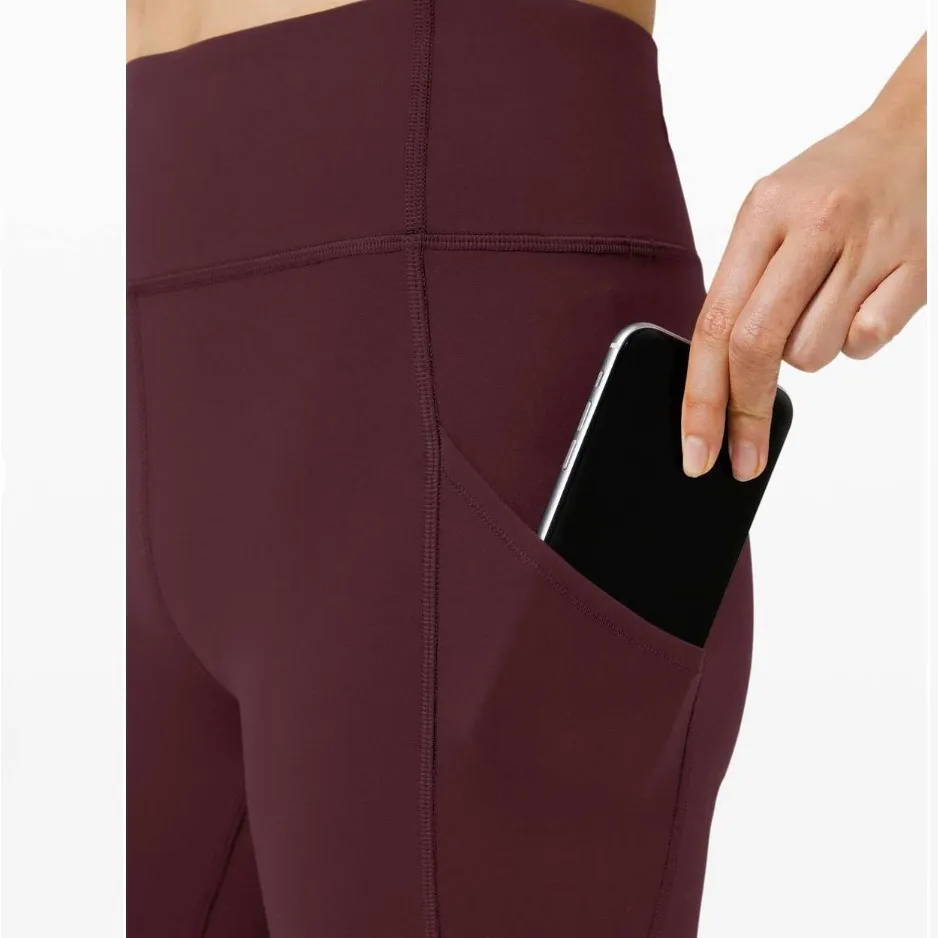 Lululemon Women’s Invigorate High Rise Biker Shorts In Cassis Burgundy Size 14 - Image 10