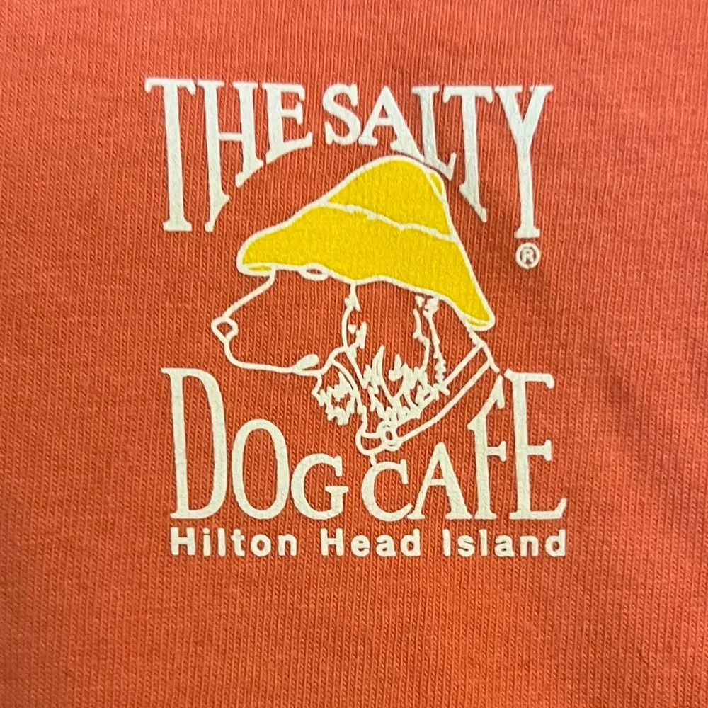 The Salty Dog Cafe Short (Hilton Head) Sleeve Coral Tshirt Size Medium - Image 2