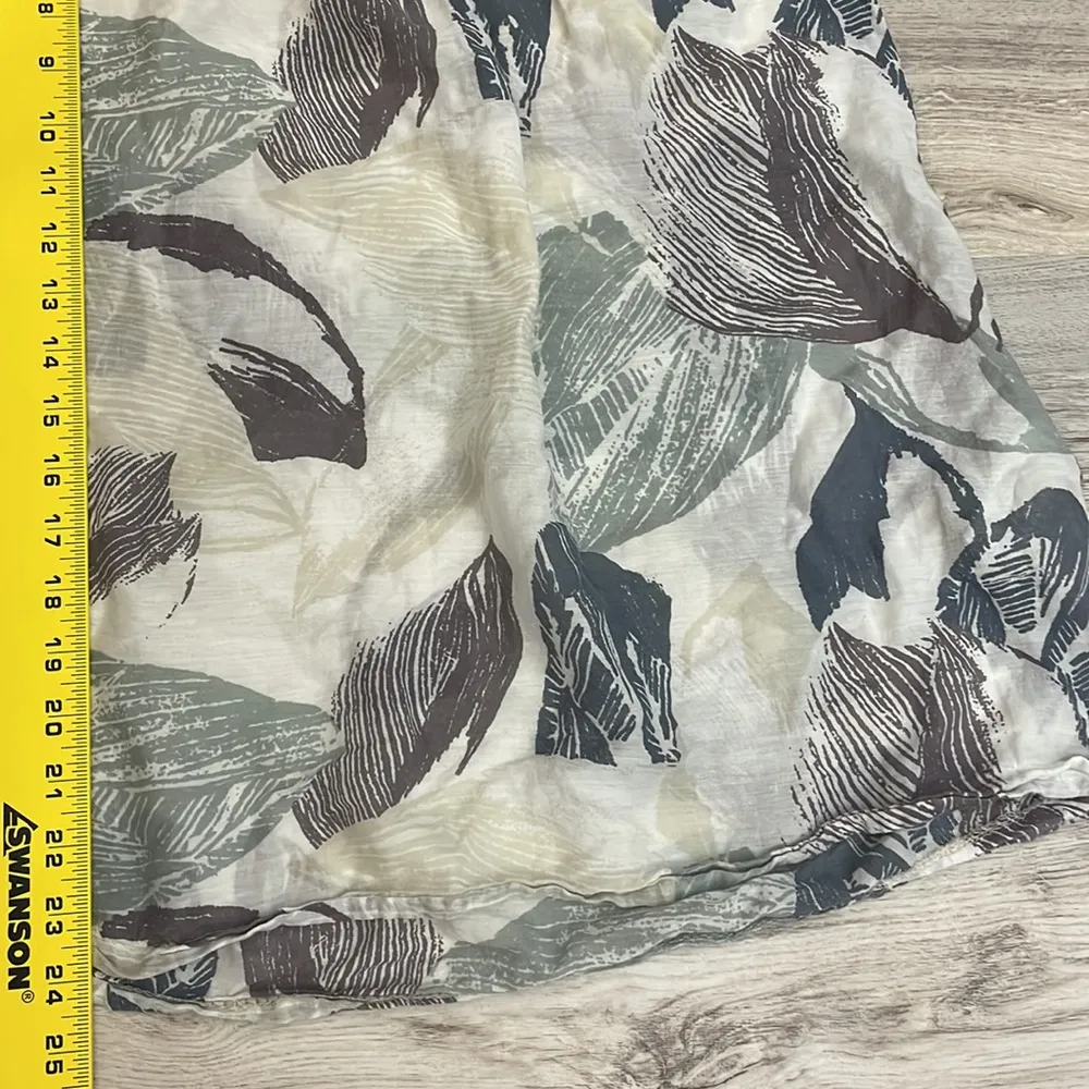 Purple Blue Green Lightweight 3/4 Sleeve Drawstring Bottom Medium - Image 10