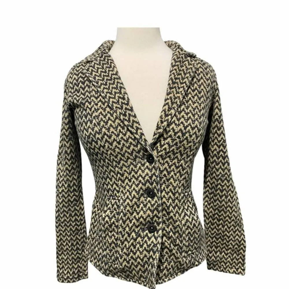 Hurley  Winchester‎ Chevron Print Blazer Tan Small - Image 16