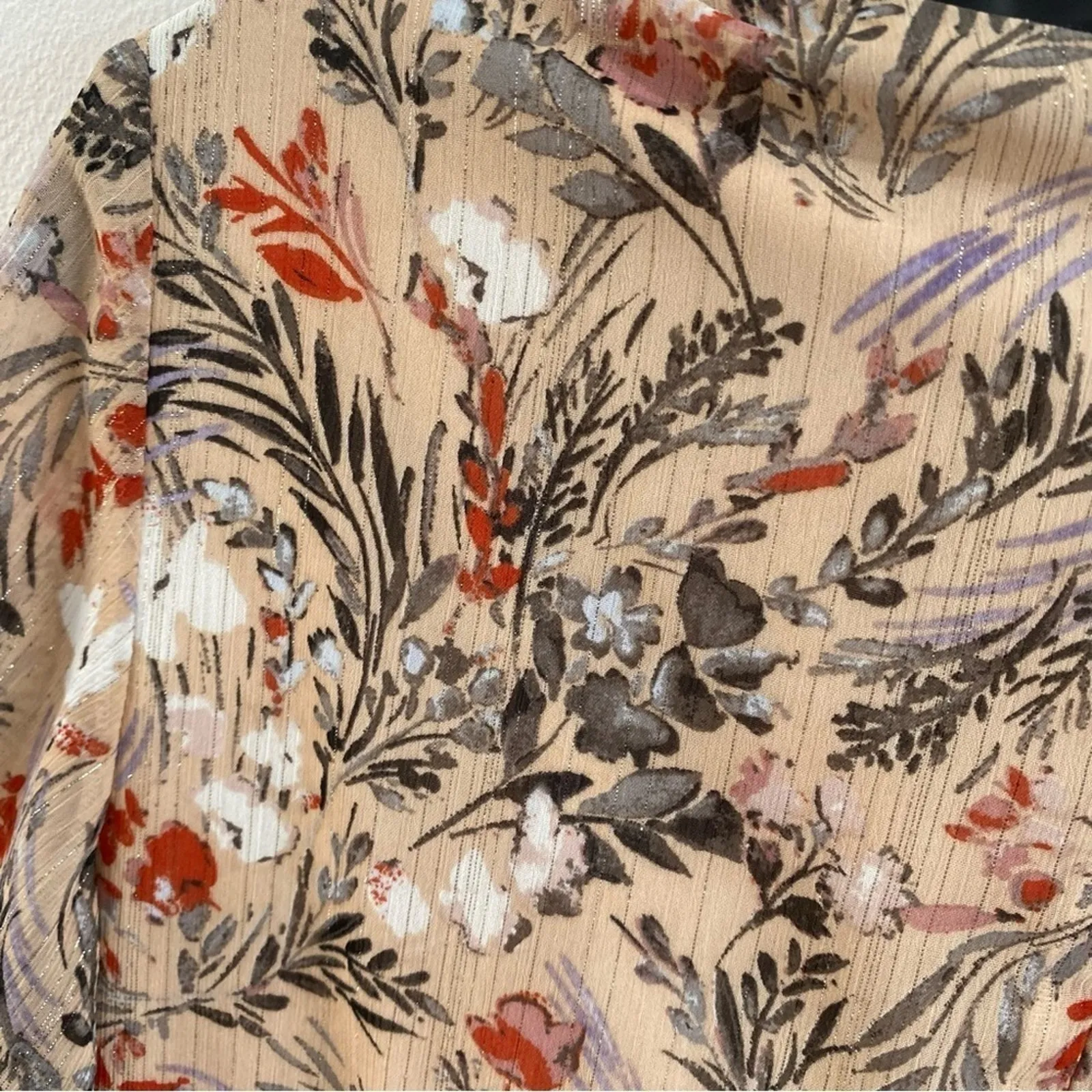 Forest Lily Knot Waist High Low Hem Dress Size 4 Floral Ruffle Summer Wedding Pink - Image 9