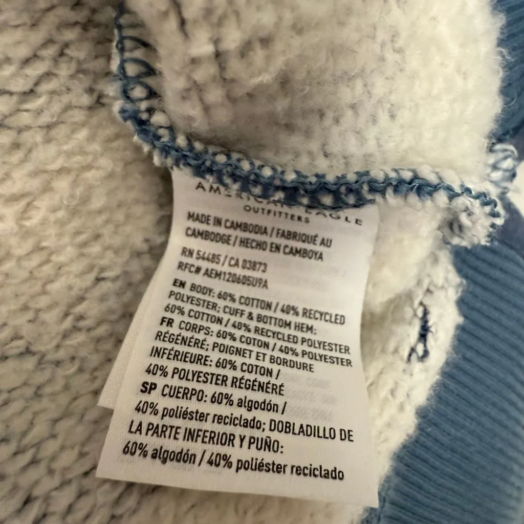 American Eagle Women’s Medium Seriously Lived in Blue Striped Sweater - Image 3