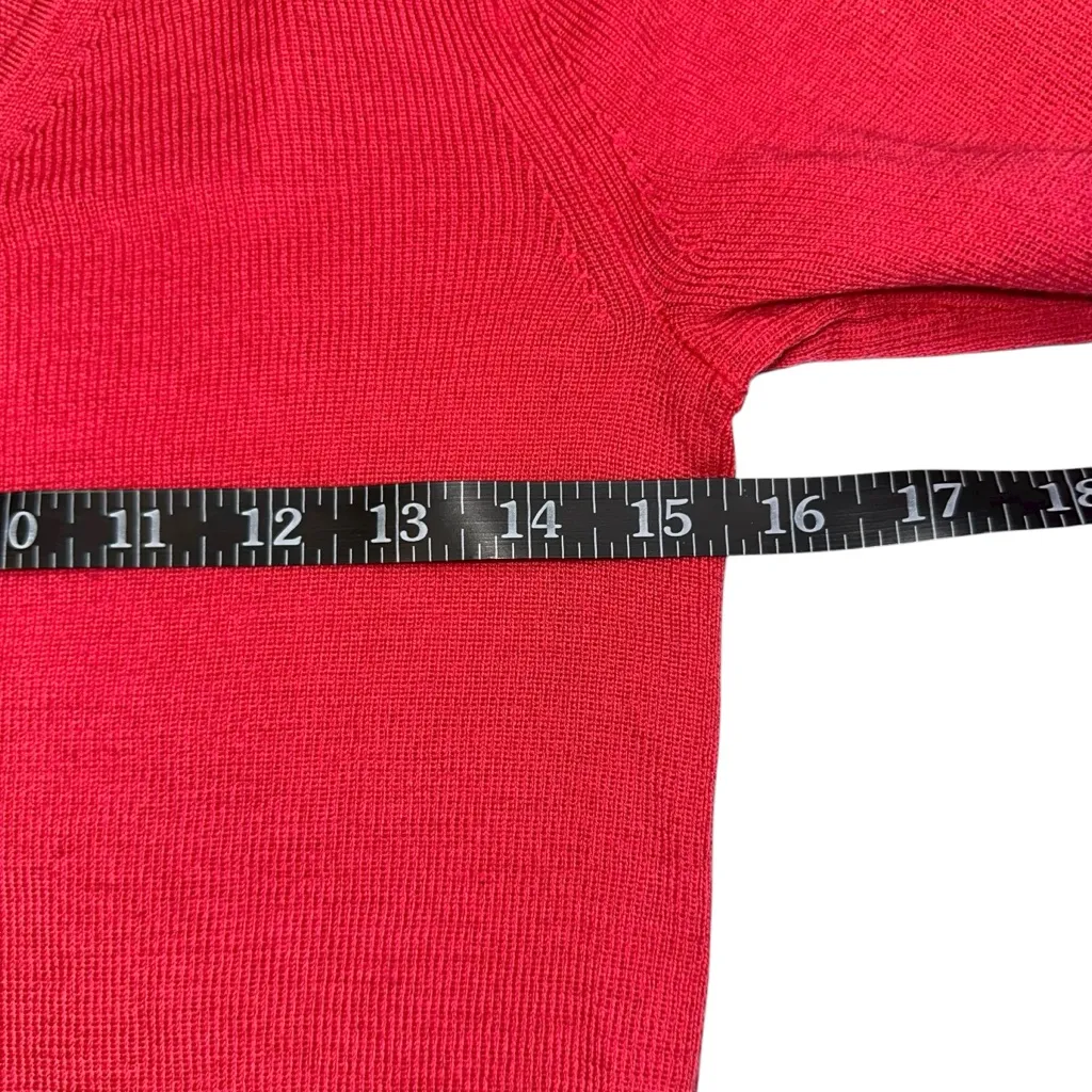 Banana Republic Merino Wool Fuchsia V-Neck Long Sleeve Sweater PETITE MEDIUM - Image 5