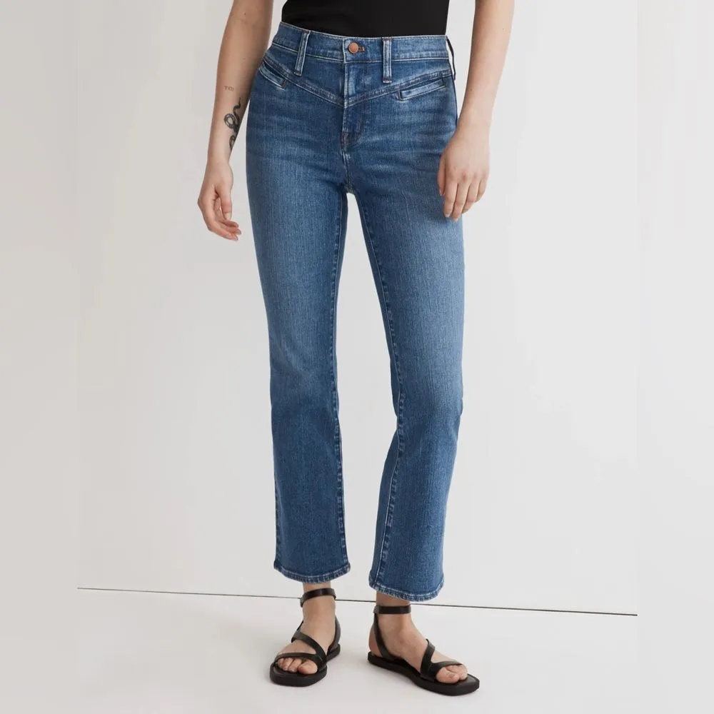 Madewell‎ Kick Out Crop Jeans Size 24 in Saywell Wash Front Yoke - Image 2