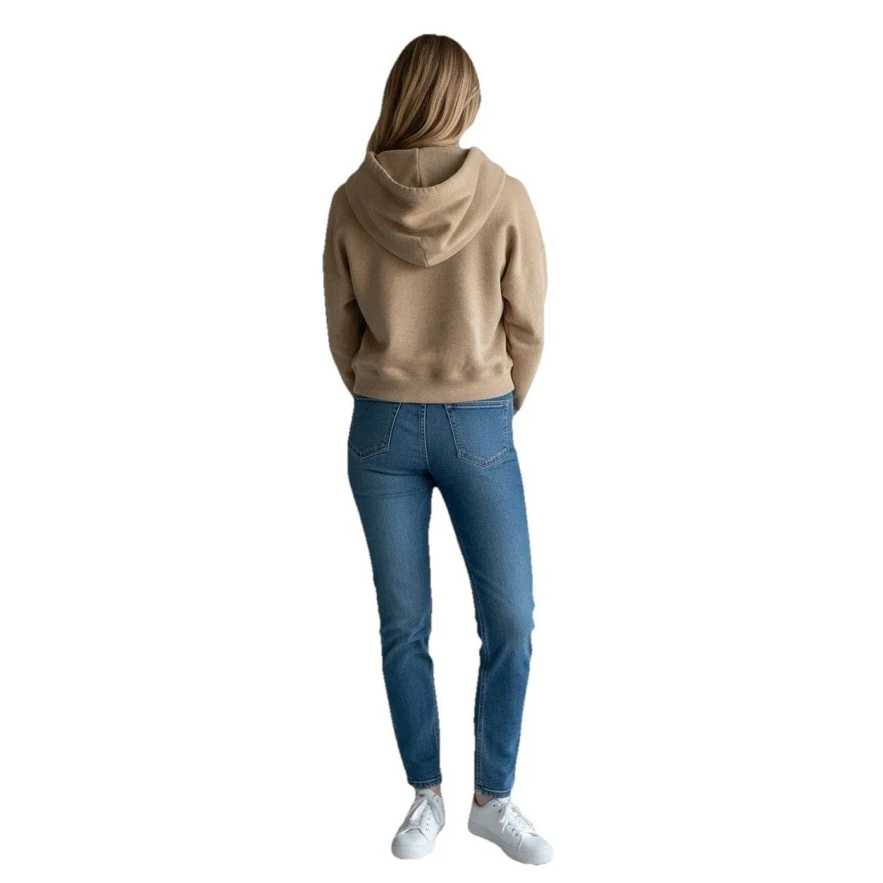 TNA Aritzia Cozy Fleece Boyfriend Fit Hoodie Women’s M Tan Size M - Image 2