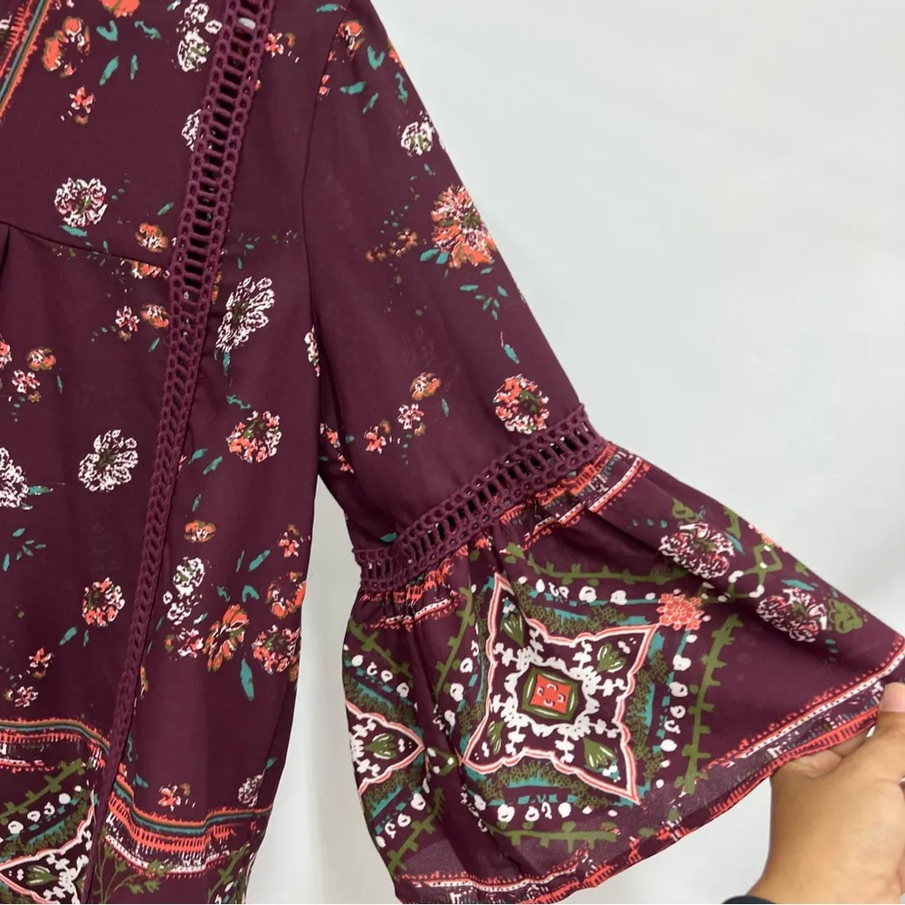 Knox Rose medium shirt floral top blouse - Image 4