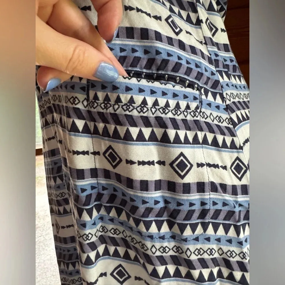 NWT Kavu Jocelyn Rivera hi lo flowy one pocket dress size small in blue​ - Image 2