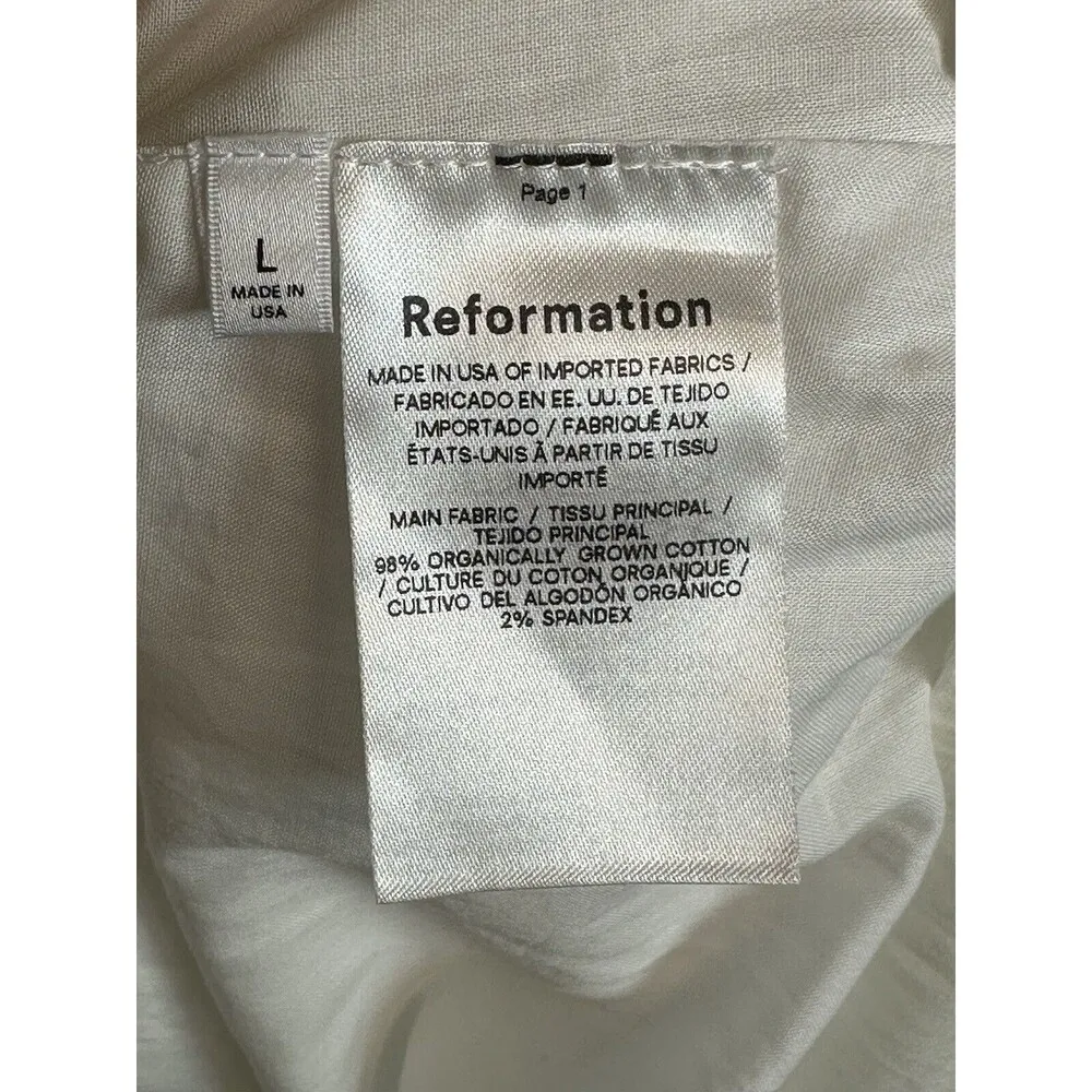 NWT Reformation East Square Neck Organic Cotton Tiered Maxi Dress Size Large - Image 6