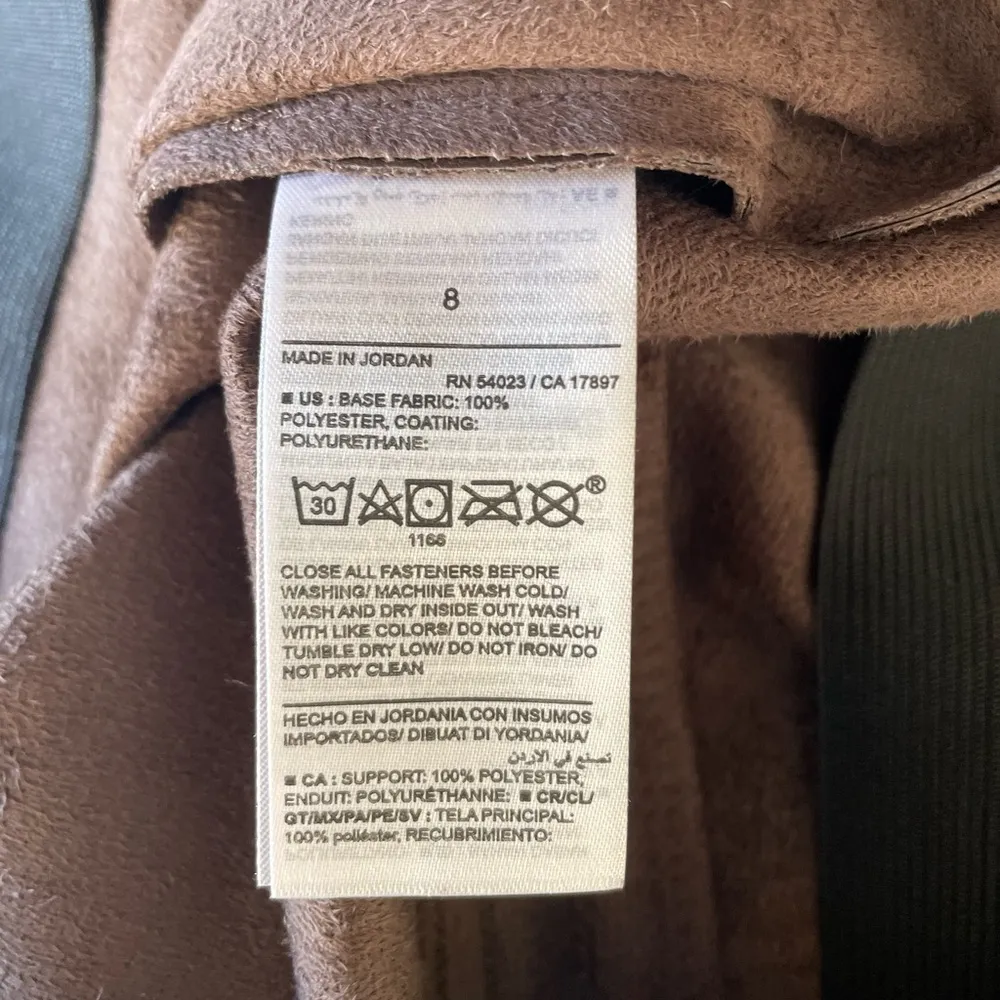 OLD NAVY Extra High-Waisted Faux-Leather Vegan Pants in Dark Taupe Size 8 NWT - Image 12