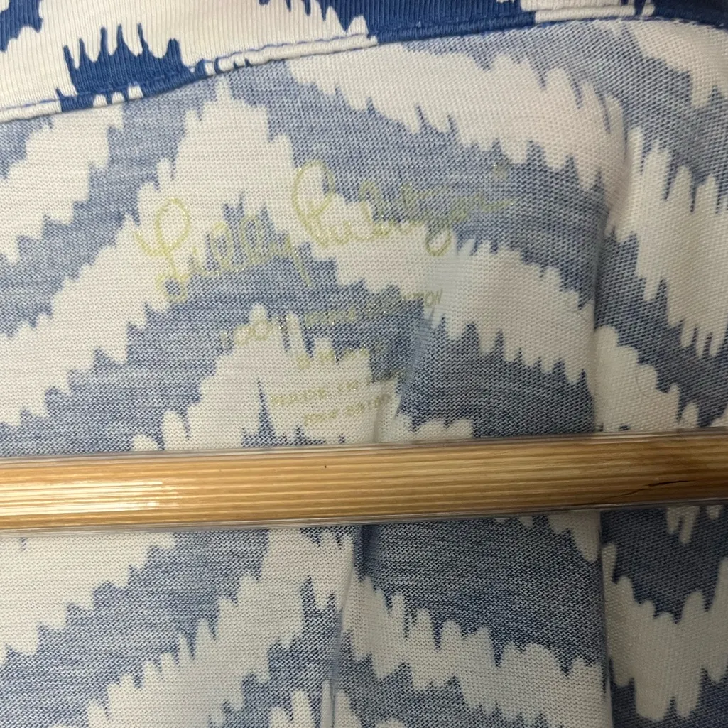 Lilly Pulitzer Rossmore Midi T-Shirt Dress Blue Stripe Zebron, Size small - Image 4