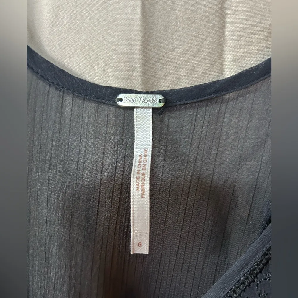 FREE PEOPLE Black Midi Dress "Lonesome Dove" Size 6 - Image 3